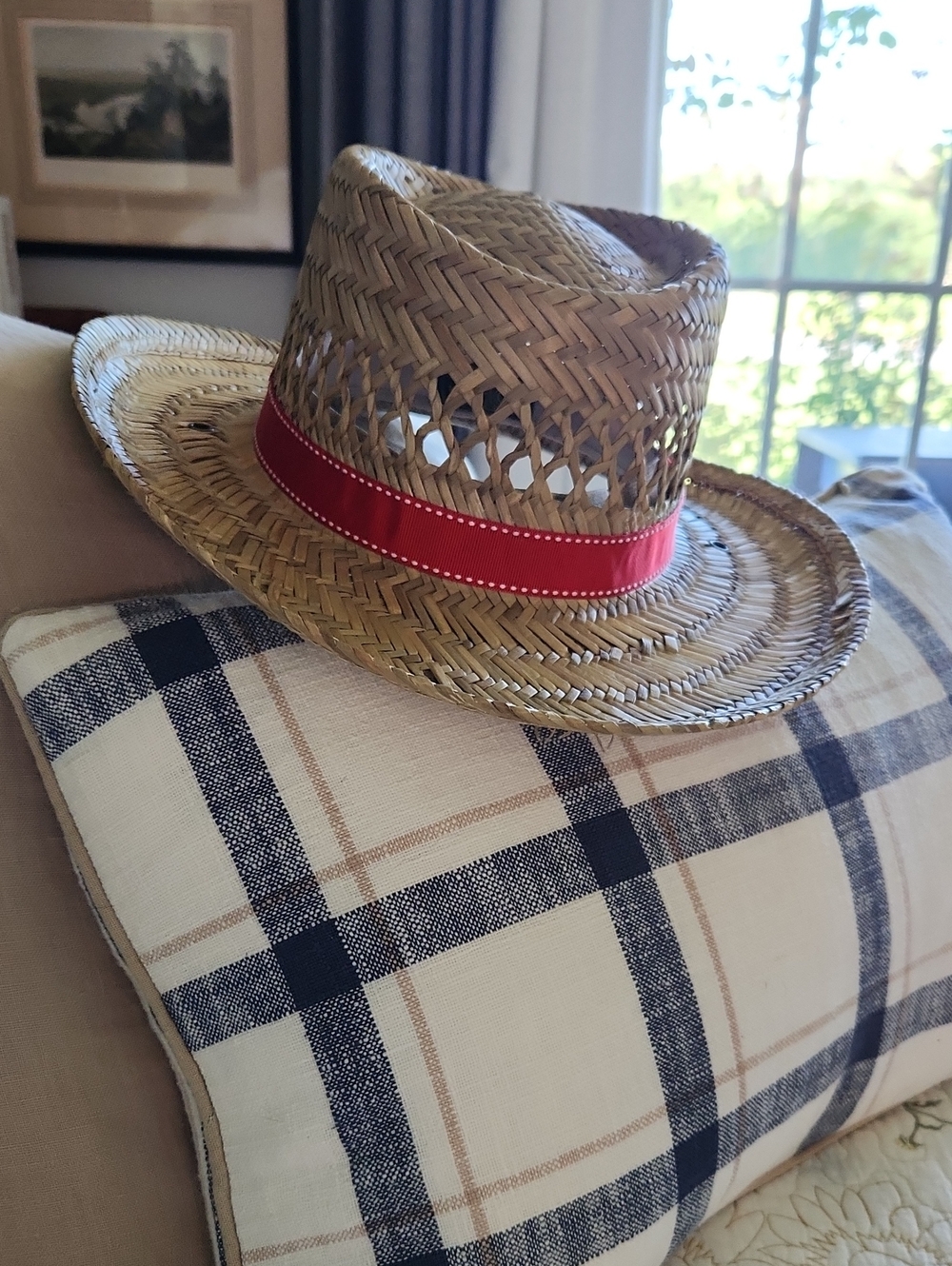 Dorfman Pacific Co. Made By Hand Natural Straw Fiber Sun Hat Size Small